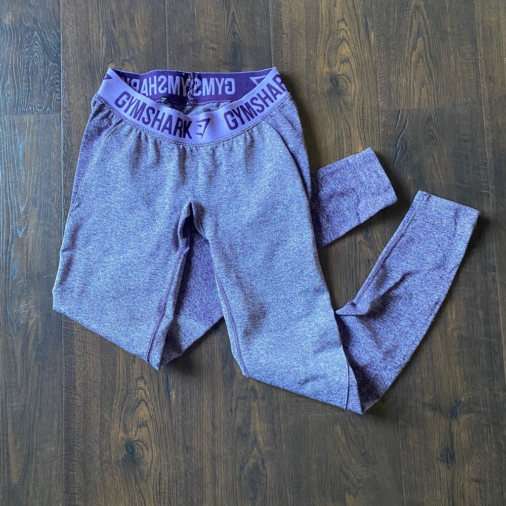 gymshark flex low rise purple marl soft lilac dry 27” leggings women’s small